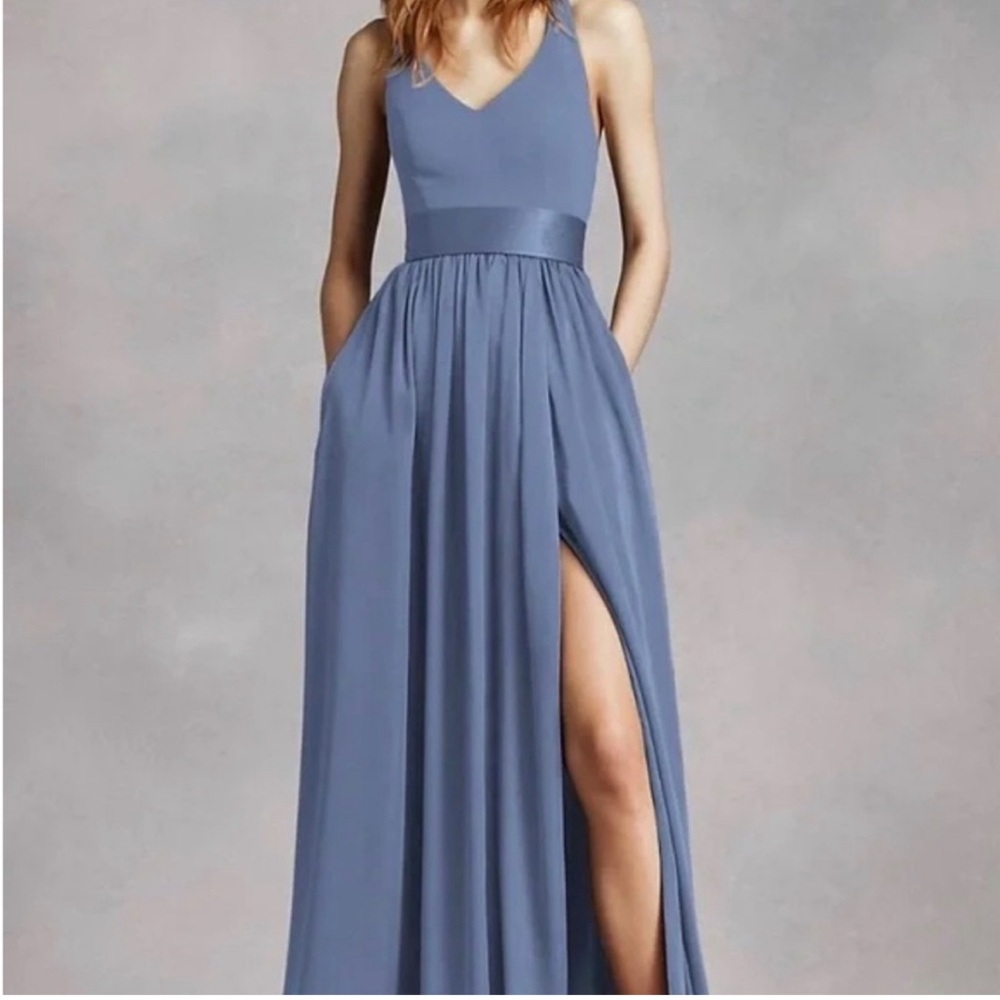 Vera Wang Dress. steel blue
